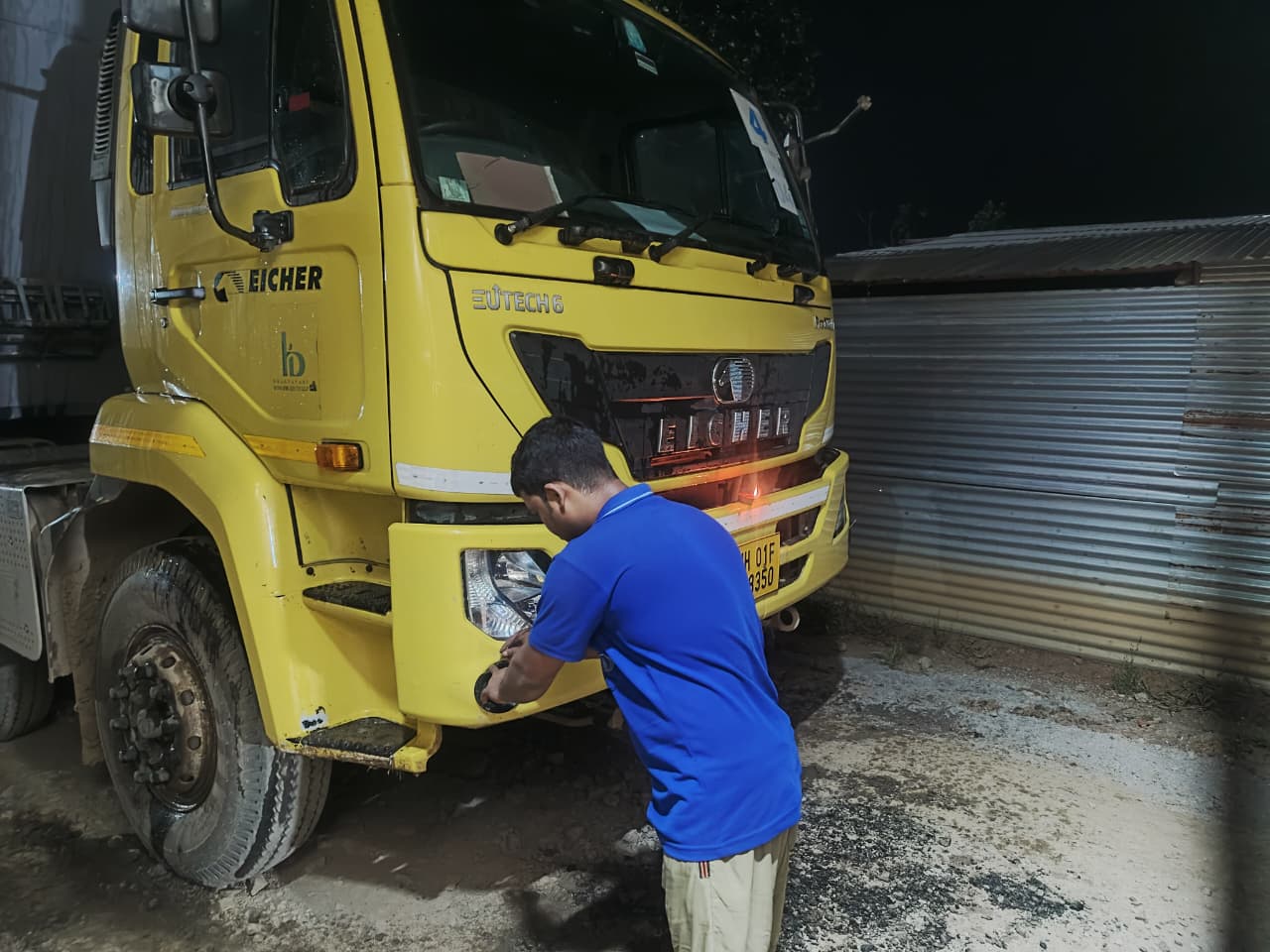 Road construction logistics in India