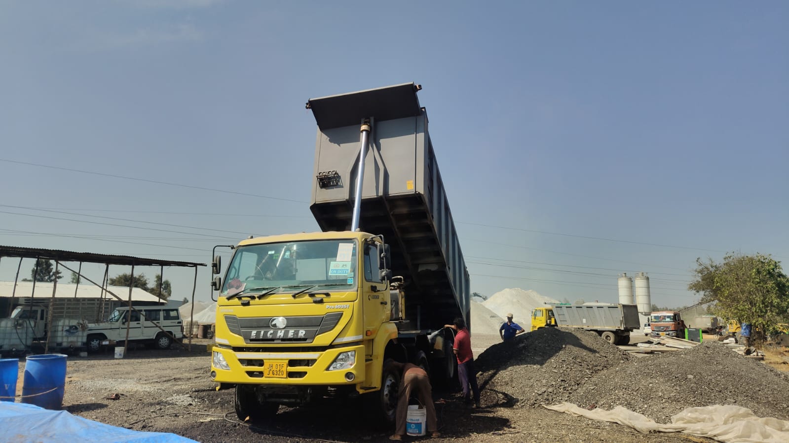 Road construction logistics in India