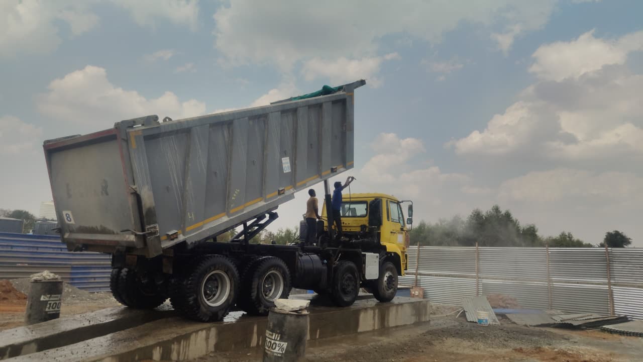 Road construction logistics in India