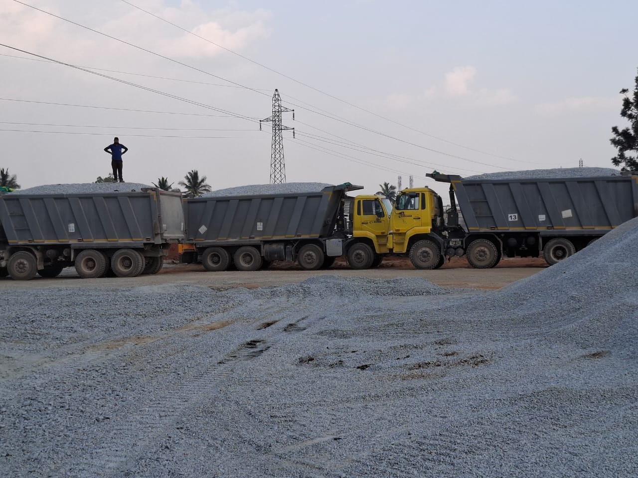 Road construction logistics in India