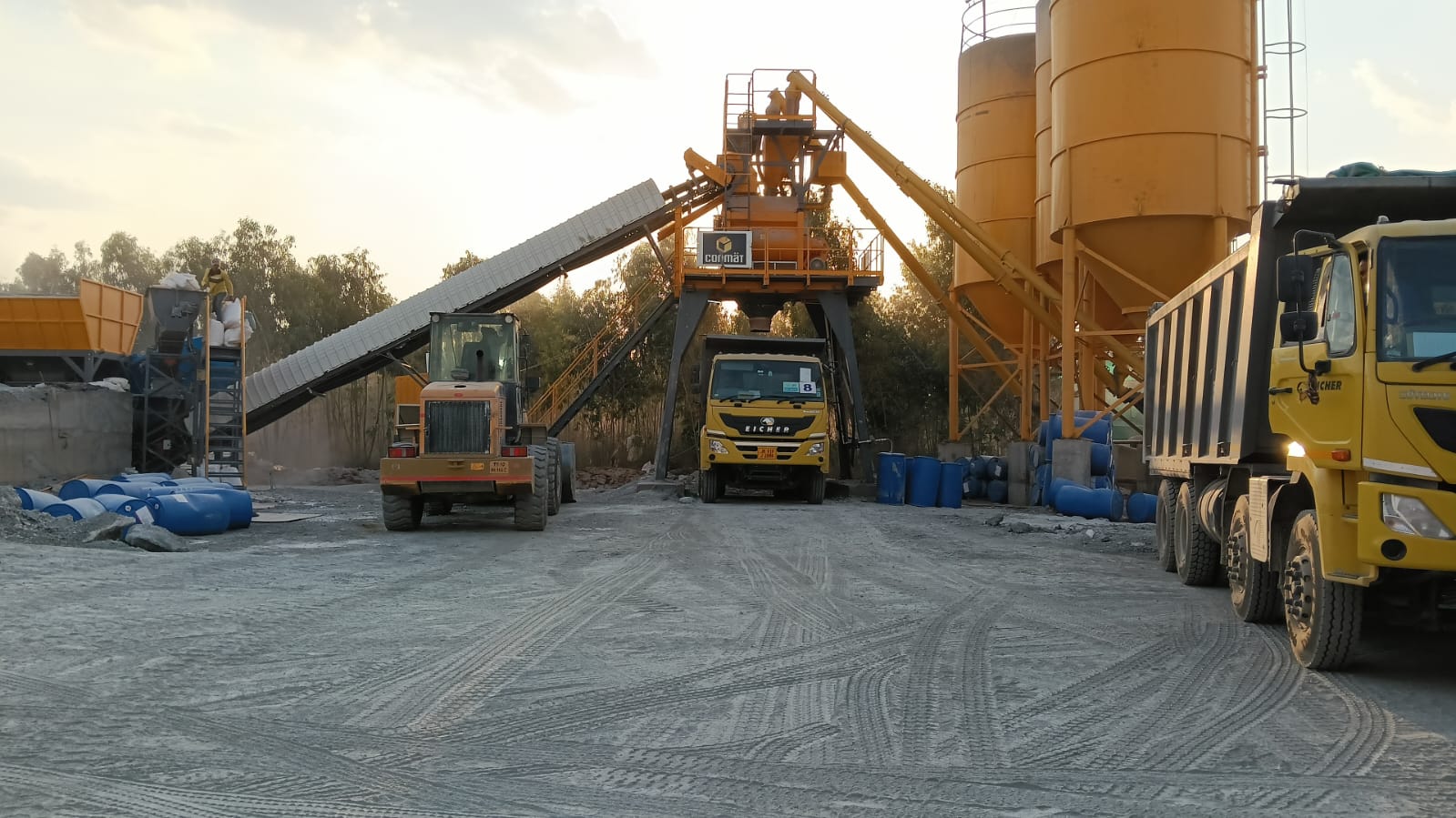 Road construction logistics in India